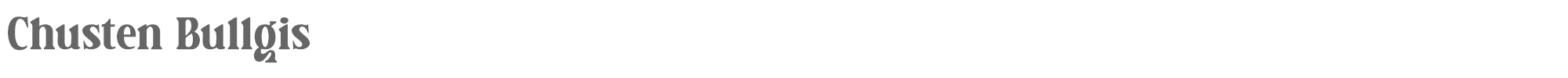 Sample characters Chusten Bullgis Font